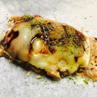 リメイク！レアチーズケーキの抹茶チーズ焼き